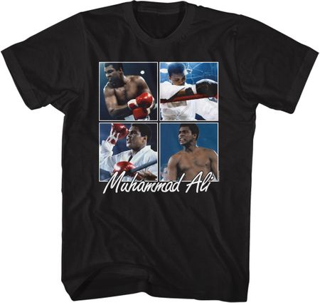 Muhammad Ali PHOTO SQUARES Men's Black T-shirt