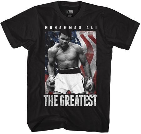 Muhammad Ali AMERICALI Mens Tee Shirt - Black