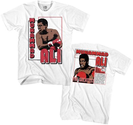 Muhammad Ali Greatest White Tee - Front & Back Print