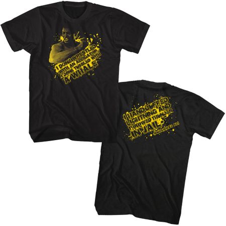 Muhammad Ali HANDCUFF LIGHTNING Mens Black T-shirt