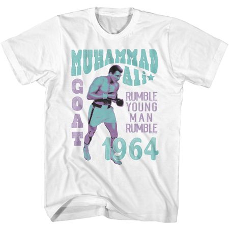 Muhammad Ali RUmble Young Man 1964 White Tee Shirt