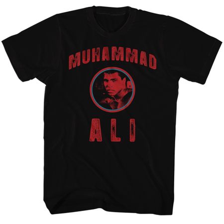 Muhammad Ali Shirt Ali Circle Logo Adult Black Tee T-Shirt
