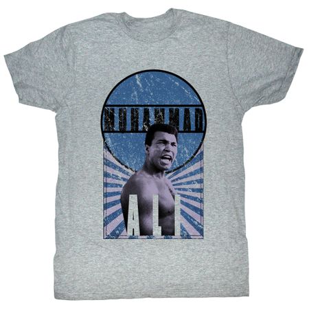 Muhammad Ali Shirt Burst O Hammad Adult Athletic Heather Tee T-Shirt