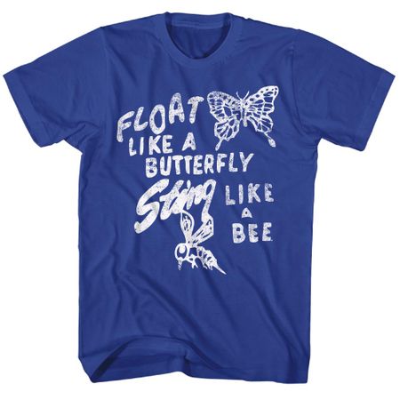Muhammad Ali Shirt Float Like A Butterfly Royal Blue T-Shirt