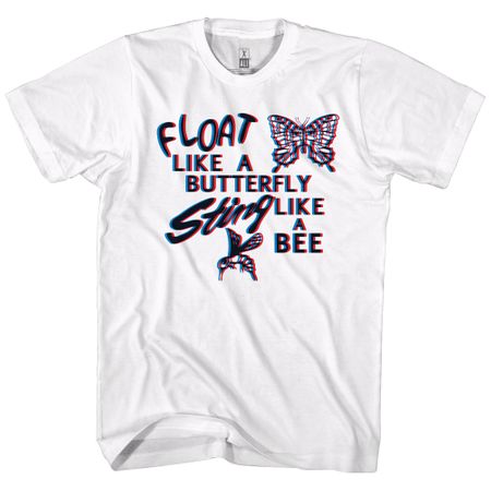 Muhammad Ali Shirt Float Like A Butterfly White T-Shirt