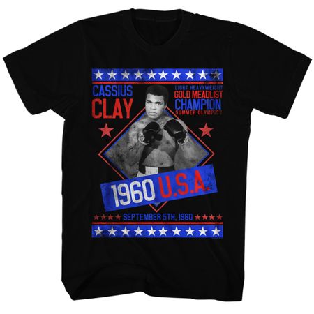 Muhammad Ali Shirt Gold Medalist Black T-Shirt