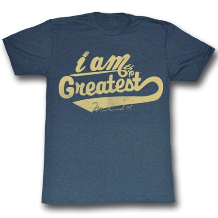 Muhammad Ali Shirt Greatest Adult Blue Heather Tee T-Shirt