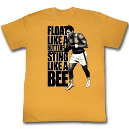 Muhammad Ali Shirt Like A Bee Adult Orange Tee T-Shirt