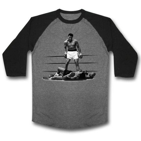 Muhammad Ali Shirt Raglan Victory Grey/Black Shirt