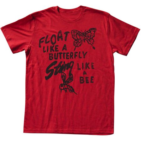 Muhammad Ali Shirt Stinger Adult Red Tee T-Shirt