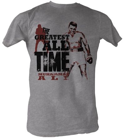 Muhammad Ali T-shirt Adult The Greatest Grey Heather Tee Shirt
