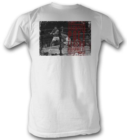 Muhammad Ali T-shirt Ali Poet Adult White Tee Shirt