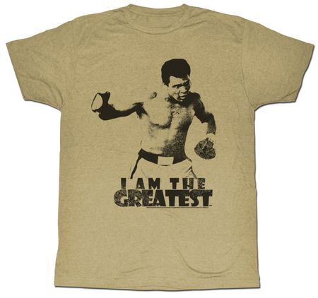 Muhammad Ali T-shirt I Am The Greatest Adult Grey Tee Shirt