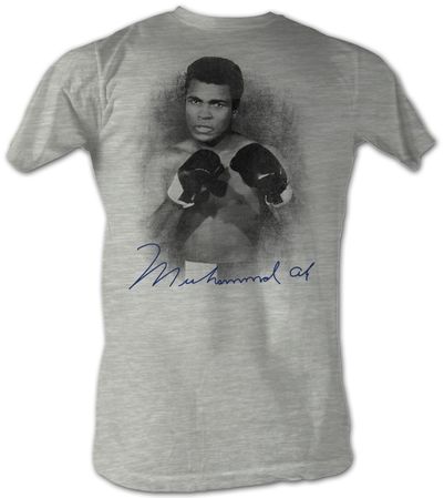 Muhammad Ali T-shirt Profile Adult Heather Grey Tee Shirt