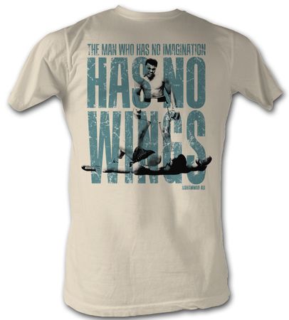 Muhammad Ali T-shirt Wings Adult White Tee Shirt