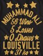 Muhammad Ali Wins Losses Record Mens Black Tee Shirt
