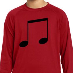 Music 8th Note Kids Dry Wicking Long Sleeve Shirt