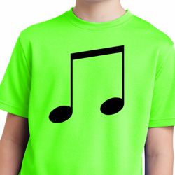 Music 8th Note Kids Moisture Wicking Shirt