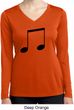 Music 8th Note Ladies Dry Wicking Long Sleeve Shirt