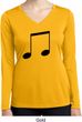 Music 8th Note Ladies Dry Wicking Long Sleeve Shirt