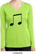 Music 8th Note Ladies Dry Wicking Long Sleeve Shirt