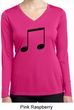 Music 8th Note Ladies Dry Wicking Long Sleeve Shirt