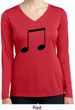 Music 8th Note Ladies Dry Wicking Long Sleeve Shirt
