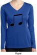 Music 8th Note Ladies Dry Wicking Long Sleeve Shirt