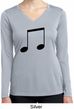 Music 8th Note Ladies Dry Wicking Long Sleeve Shirt