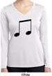 Music 8th Note Ladies Dry Wicking Long Sleeve Shirt