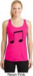 Music 8th Note Ladies Dry Wicking Racerback Tank Top