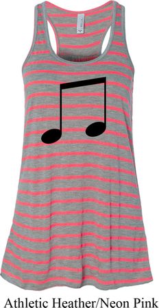 Music 8th Note Ladies Flowy Racerback Tanktop