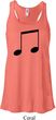 Music 8th Note Ladies Flowy Racerback Tanktop