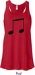 Music 8th Note Ladies Flowy Racerback Tanktop