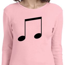 Music 8th Note Ladies Long Sleeve Shirt Music 8th Note Ladies Long Sleeve Shirt