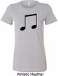 Music 8th Note Ladies Longer Length Shirt