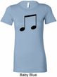Music 8th Note Ladies Longer Length Shirt