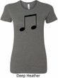 Music 8th Note Ladies Longer Length Shirt