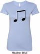Music 8th Note Ladies Longer Length Shirt