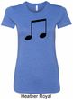 Music 8th Note Ladies Longer Length Shirt