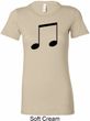 Music 8th Note Ladies Longer Length Shirt