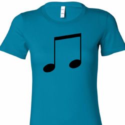 Music 8th Note Ladies Longer Length Shirt Music 8th Note Ladies Longer Length Shirt