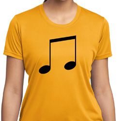 Music 8th Note Ladies Moisture Wicking Shirt Music 8th Note Ladies Moisture Wicking Shirt