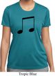 Music 8th Note Ladies Moisture Wicking Shirt