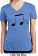 Music 8th Note Ladies Moisture Wicking V-neck Shirt