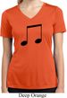 Music 8th Note Ladies Moisture Wicking V-neck Shirt