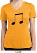 Music 8th Note Ladies Moisture Wicking V-neck Shirt