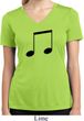 Music 8th Note Ladies Moisture Wicking V-neck Shirt