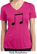 Music 8th Note Ladies Moisture Wicking V-neck Shirt