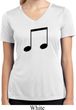 Music 8th Note Ladies Moisture Wicking V-neck Shirt